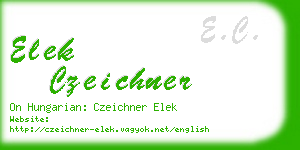 elek czeichner business card